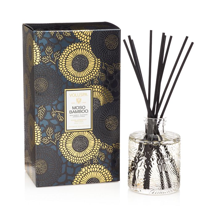Voluspa Japonica Moso Bamboo Home Ambience Diffuser In Black