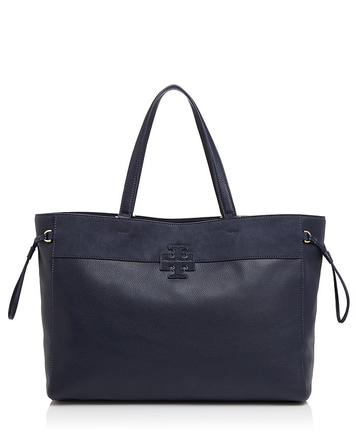 Tory Burch Stacked T Mixed Material Tote Bloomingdale s