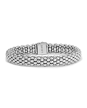 Lagos Sterling Silver Signature Caviar Oval Rope Bracelet