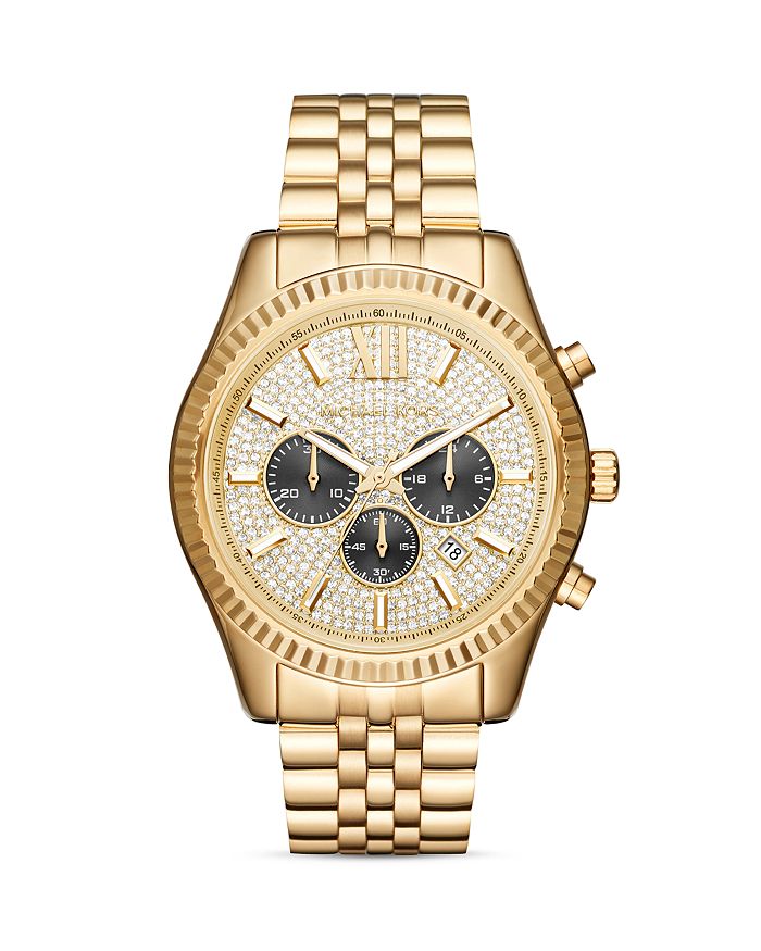 Michael Kors Lexington Watch, 44mm In Gold/multi