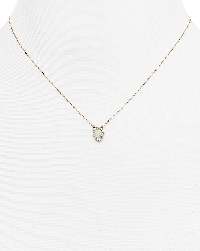 Adina Reyter Opal & Diamond Teardrop Pendant Necklace, 15 In Gold
