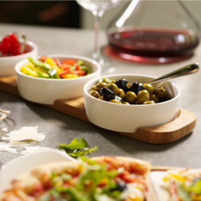 Pizza Passion 4-Piece Topping Bowl and Tray Set