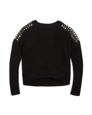 sequin shoulder sweater