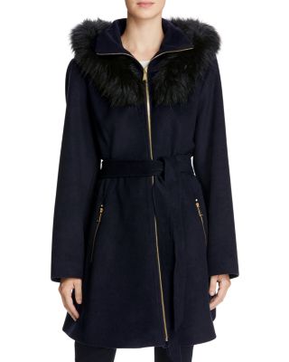 flare coat with hood