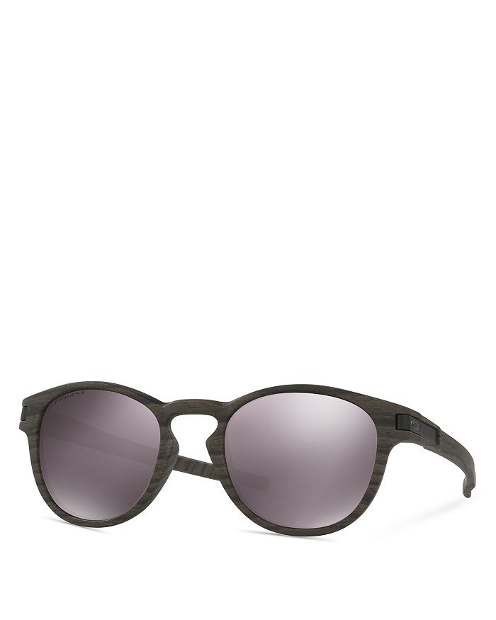 Oakley - Men's Polarized Latch Woodgrain Sunglasses