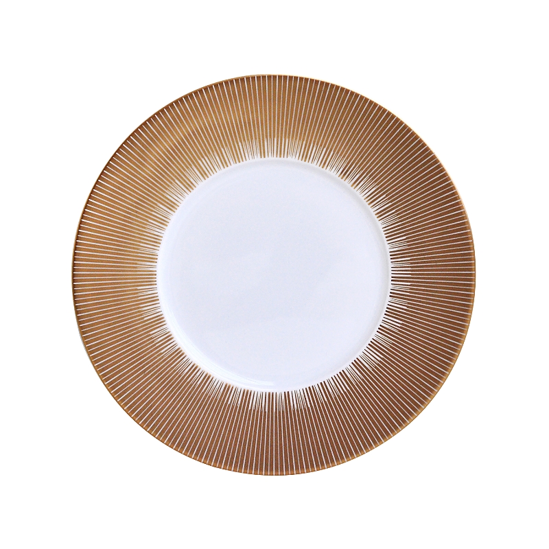 Bernardaud Sol Bread And Butter Plate In Gold/white