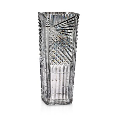 Waterford - House of Waterford Crystal Martin Ryan Dunmore Square Vase, 14"