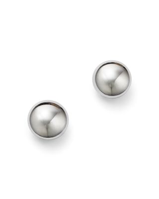Bloomingdale's Fine Collection - 14K White Gold Flat Ball Stud Earrings