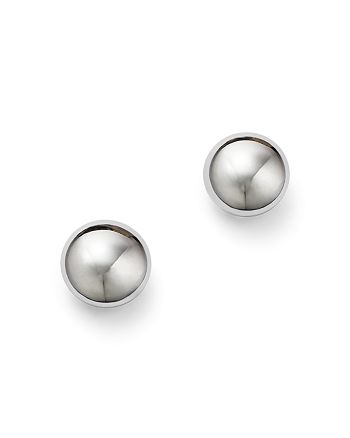 Bloomingdale's - 14K White Gold Flat Ball Stud Earrings - 100% Exclusive