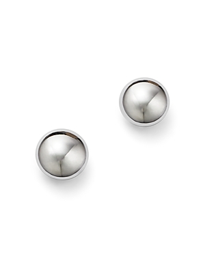 14K White Gold Flat Ball Stud Earrings - 100% Exclusive