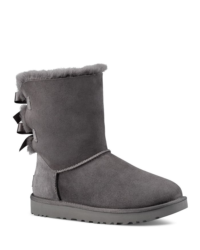 Shop Ugg Bailey Bow Boots In Gray
