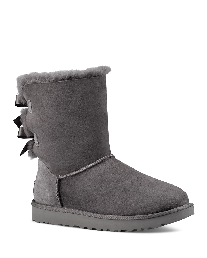 Ugg Bailey Bow Ii Genuine Shearling Boot In Gray