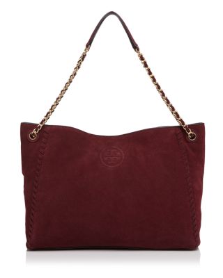 Tory Burch Marion Suede Chain Shoulder Slouchy Tote | Bloomingdale's