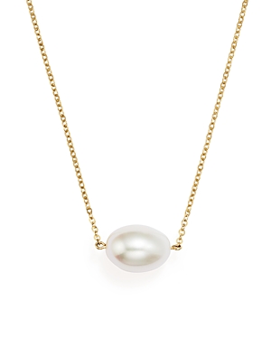 Bloomingdale's Cultured Freshwater Pearl Pendant Necklace In 14k Yellow Gold, 17
