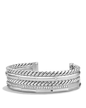 David Yurman - Stax Narrow Cuff Bracelet with Diamonds