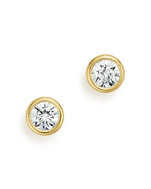 Diamond Bezel Stud Earrings in 14K Yellow Gold, 0.50 ct. t.w. - 100% Exclusive