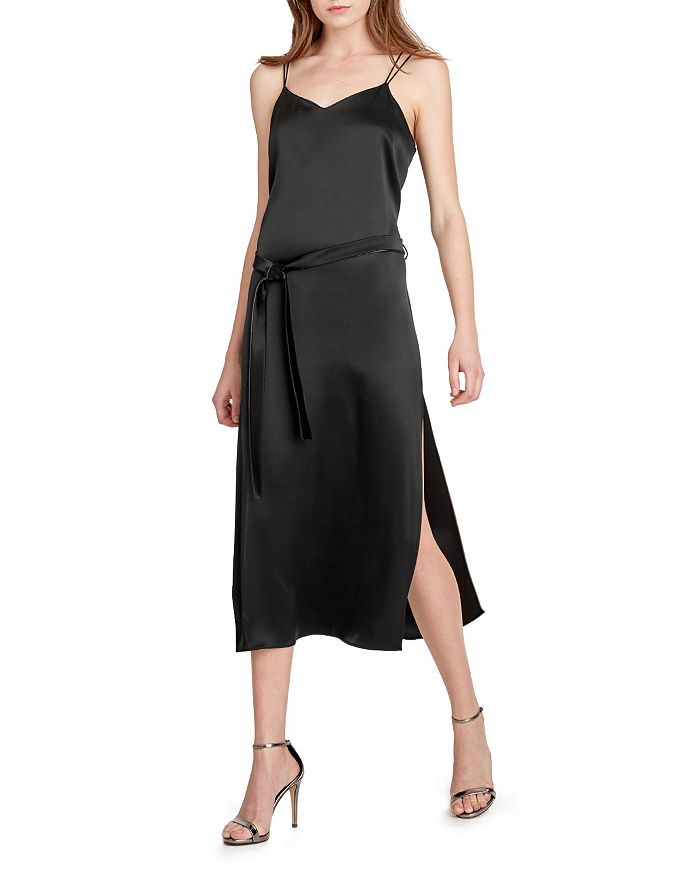 HALSTON HERITAGE HALSTON Belted Slip Dress Bloomingdale s