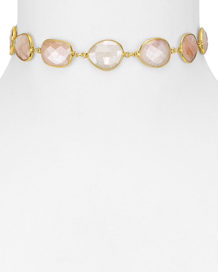 Ela Rae Sadie Mystic Rose Quartz Choker Necklace 12