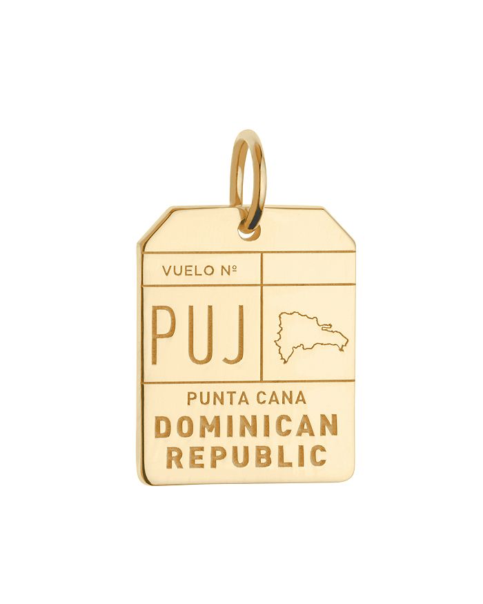 Jet Set Candy Puj Punta Cana Dr Luggage Tag Charm In Gold