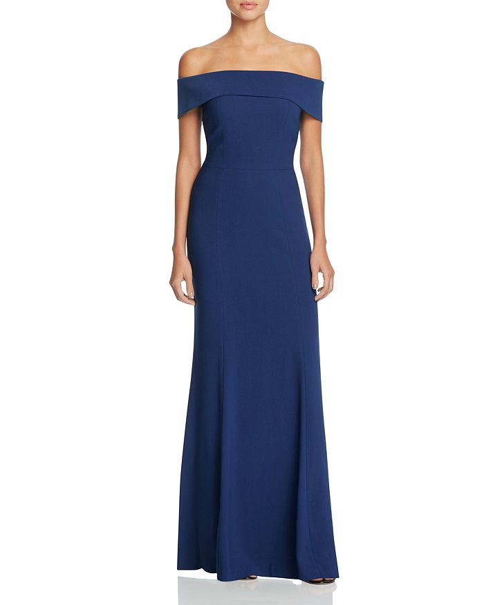 Laundry by Shelli Segal Off-the-Shoulder Gown | Bloomingdale's