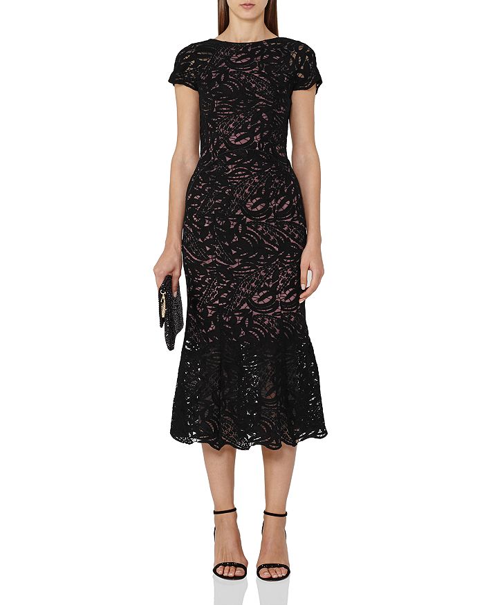 REISS Erin Lace Midi Dress | Bloomingdale's