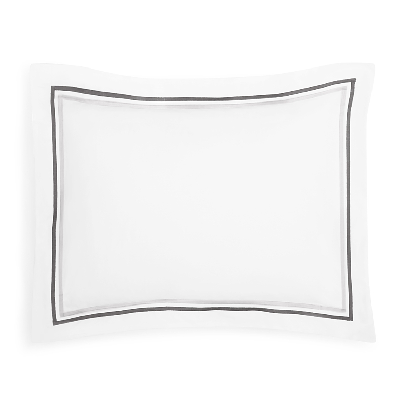 Matouk Essex Cotton Percale Sham In Charcoal
