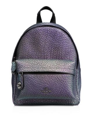 COACH Mini Campus Backpack in Hologram Leather