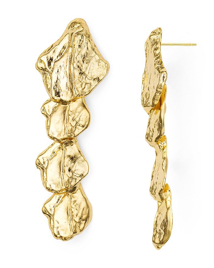 Alexandra Koumba Spine Drop Earrings In Gold