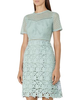 REISS Heather Mixed-Lace Dress | Bloomingdale's Women