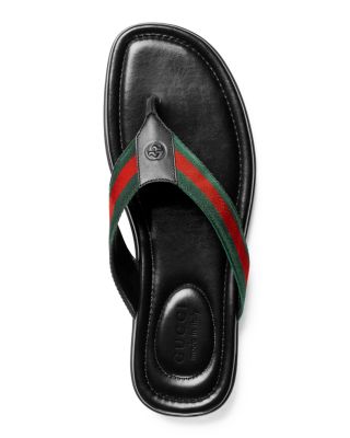 designer leather flip flops