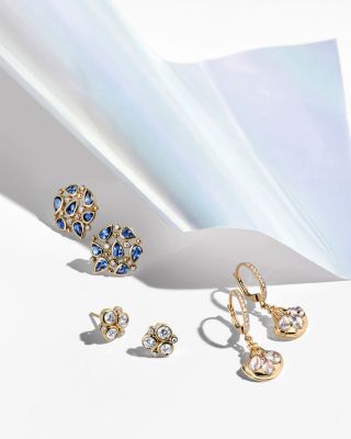 18K Yellow Gold Classic Trio Earrings with Diamonds