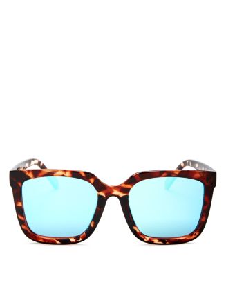 Quay Australia Square Genesis Sunglasses Tortoise Shell Blue Quay Quay Genesis Sunglasses – Saint Bernard main image 4