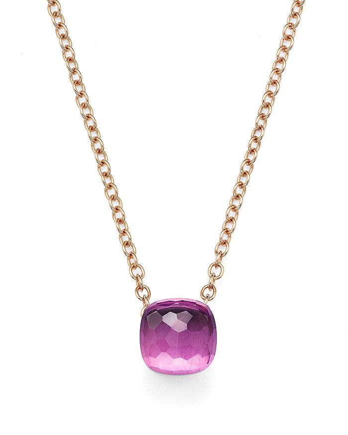 POMELLATO NUDO NECKLACE WITH AMETHYST IN 18K ROSE AND WHITE GOLD,PCB6010O6000000OI