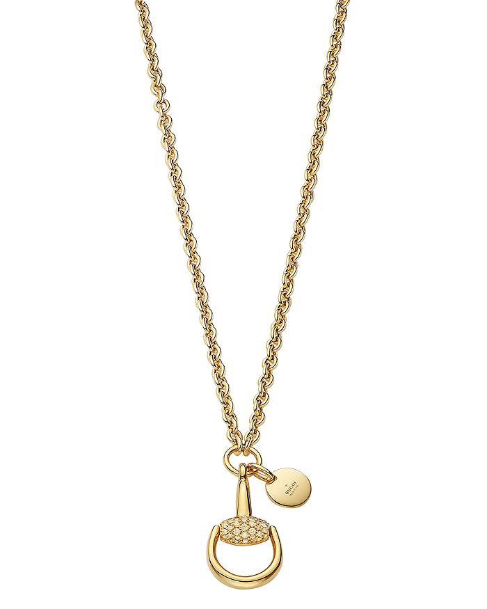 Gucci horsebit necklace gold discount