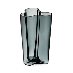 Shop Iittala Aalto 10 Vase In Dark Gray
