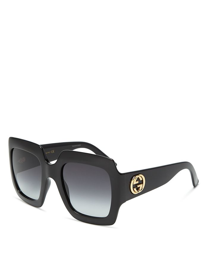 Rectangular Sunglasses in Black - Gucci