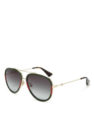gucci women's black aviator sunglasses