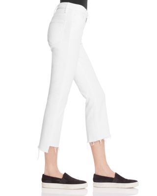 MOTHER Insider Crop Step Fray Jeans in Glass Slipper