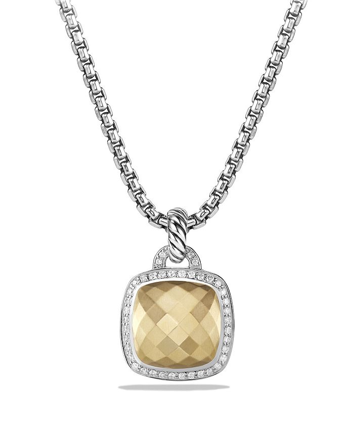 DAVID YURMAN ALBION PENDANT WITH FACETED 18K YELLOW GOLD DOME AND DIAMONDS,D12454DS8AGGDI