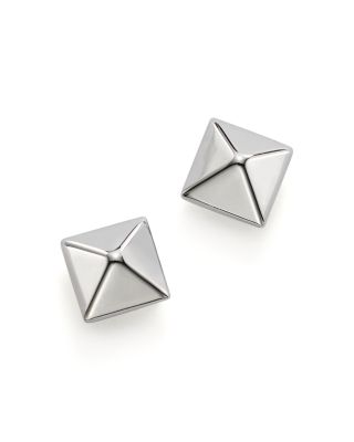 Bloomingdale's Fine Collection - 14K White Gold Small Pyramid Earrings
