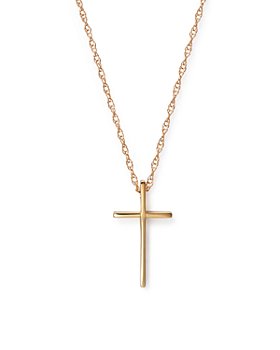 Bloomingdale's - 14K Yellow Gold Small Cross Pendant Necklace, 18" - 100% Exclusive