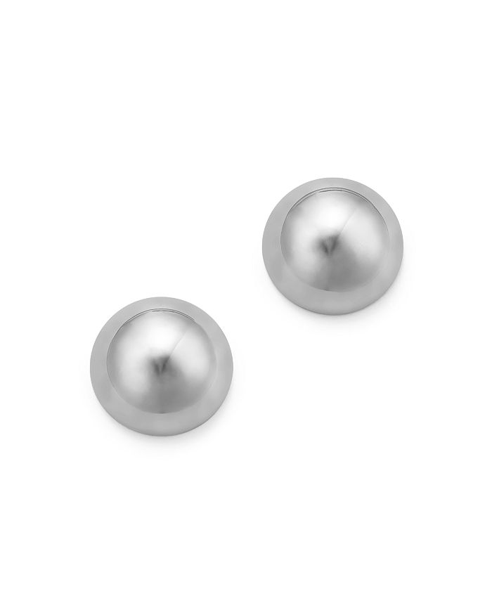 Bloomingdale's 14k White Gold Polished Button Earrings, 12mm - 100% Exclusive