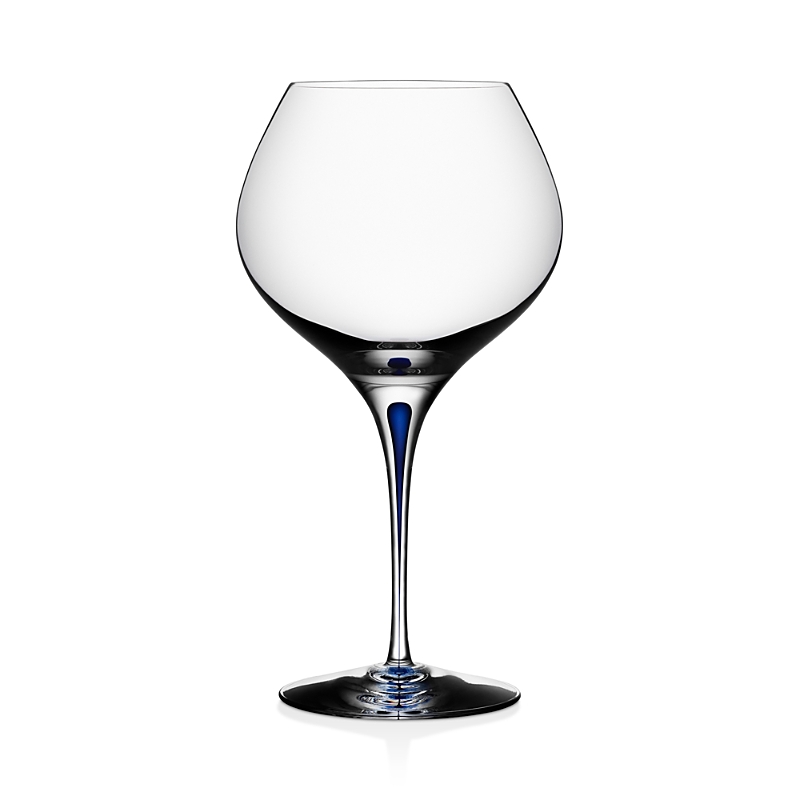 Orrefors Intermezzo Blue Bouquet Red Wine Glass