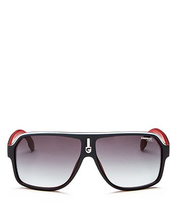 Carrera Men's Oversized Flat Top Aviator Sunglasses, 65mm | Bloomingdale's