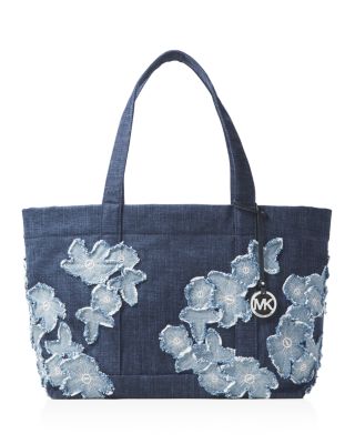 michael kors denim tote