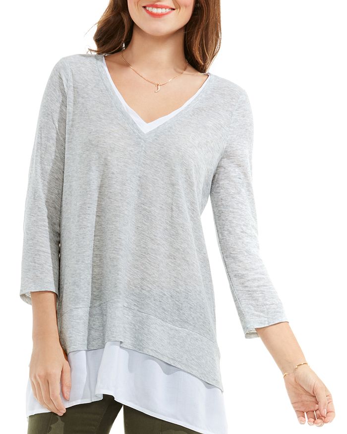 Vince camuto mixed media top store