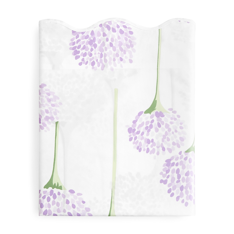 Matouk Lulu Dk For Charlotte Flat Sheet, Twin In Purple