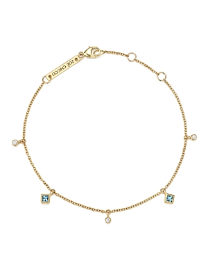 Zoe Chicco 14K Yellow Gold Diamond and Aquamarine Charm Bracelet - 100% Exclusive
