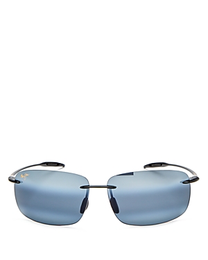 Breakwall Polarized Rimless Square Sunglasses, 63mm
