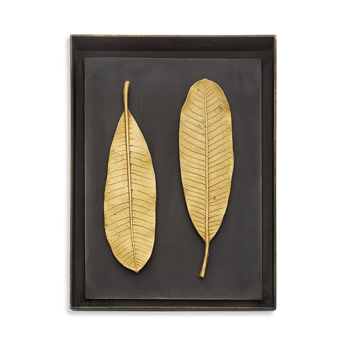 Shop Michael Aram Champa Leaf Shadow Box In Gold